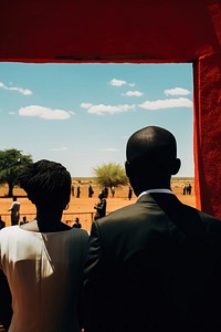 Photo of a African Wedding wedding bridegroom outdoors.