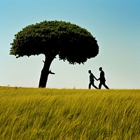 Photo of a African Wedding field grassland outdoors.