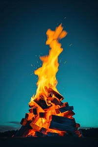 Photo of a bonfire flame.