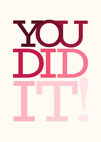 You did it greeting card template