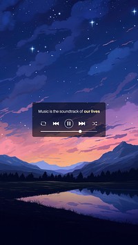 Music quote Facebook story template