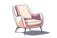 Cozy chair flat illustration furniture armchair.