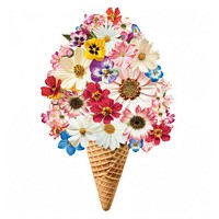 Flower Collage ice cream flower dessert pattern.