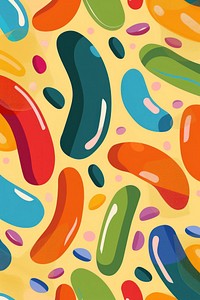 Colorful beans on contrast background backgrounds pattern cartoon.