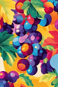 Colorful grape on contrast background grapes backgrounds pattern.