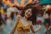 Taiwanese girl laughing clothing swimwear.