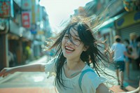 Taiwanese girl laughing person female.