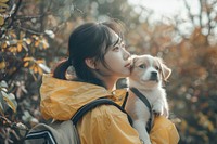 Korean student girl photo puppy photography.