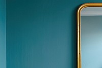 Gold framed mirror indoors interior design white board.