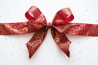 Red ribbon and bow with gold accessories accessory tie.