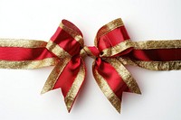 Red ribbon and bow with gold accessories accessory tie.