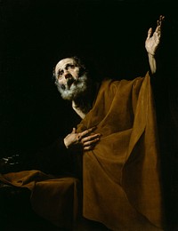 Penitent Saint Peter by Jusepe de Ribera. Original public domain image from Art Institute of Chicago. Digitally enhanced by rawpixel.