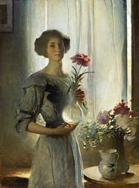 June, John White Alexander. Original public domain image from Smithsonian. Digitally enhanced by rawpixel.