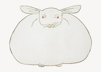 Vintage fat rabbit illustration psd. Remixed by rawpixel.