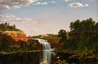 Lower Falls, Rochester by Frederic Edwin Church. Original public domain image from Los Angeles County Museum of Art. Digitally enhanced by rawpixel.