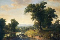 A Pastoral Scene (1858) by Asher Brown Durand. Original public domain image from National Gallery of Art. Digitally enhanced by rawpixel.