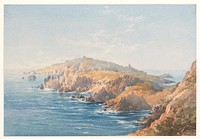 Kustlandschap te Corsica (1828 - 1892) by Charles William Meredith van de Velde. Original public domain image from The Rijksmuseum. Digitally enhanced by rawpixel.