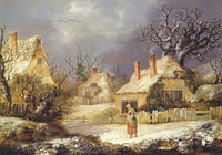 A Winter Landscape. Original public domain image from Yale Center for British Art. Digitally enhanced by rawpixel.