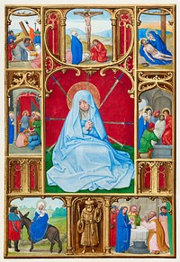 The Seven Sorrows of the Virgin by Simon Bening. Original public domain image from Getty Museum. Digitally enhanced by rawpixel.