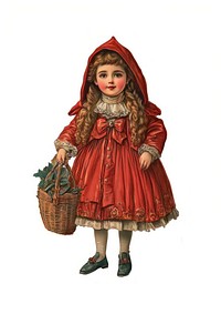 A little red riding hood illustration historical victorian.