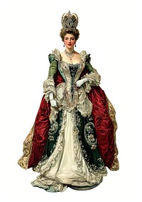 A queen victorian clothing costume fashion.