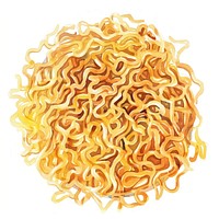 An isolated Japanese instant noodle food color vermicelli.