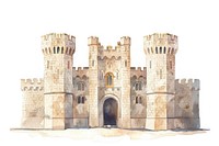 Windsor Castle castle architecture illustration.