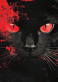 A black cat illustration background animal.