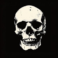 An isolated black and white skull illustration photography monochrome.