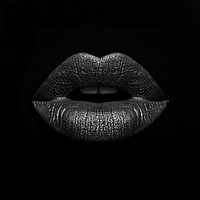 An isolated black and white lipstick background texture black background.