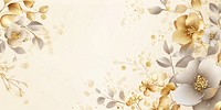 Elegant gold and silver flowers illustration background floral.