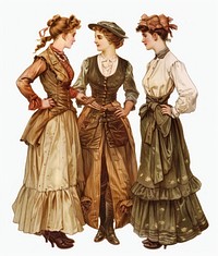 Women empowering woman victorian clothing.