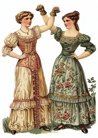 Women empowering woman victorian clothing.