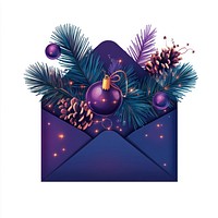 Envelope purple illustration decorations.