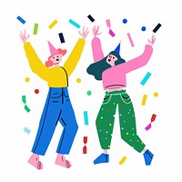 New year party illustration confetti style.