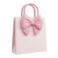 3d coquette shopping bag pink tie bow.