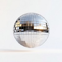 Disco ball metallic surface sphere.