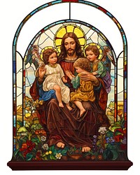 Jesus with the children art illustration jesus.