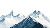 Snow-capped mountain peaks mountains illustration landscape.