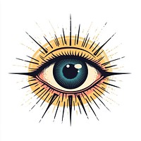 An eye illustration design colors.