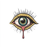 Eye and tear art illustration design.