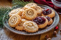 Holiday cookies plate dessert festive.