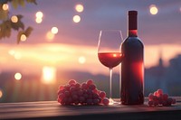 Romantic sunset wine experience