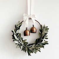 Olive leaves bells wreath simple.