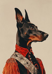 Dobermann dog costumes doberman animal art.