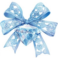 A diamond sparkling ribbon blue.