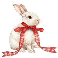 Rabbit illustration christmas animal.