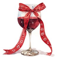 Wine ribbon glass drink.