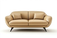 Modern leather couch furniture beige contemporary.