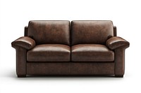 Leather sofa furniture brown comfortable.